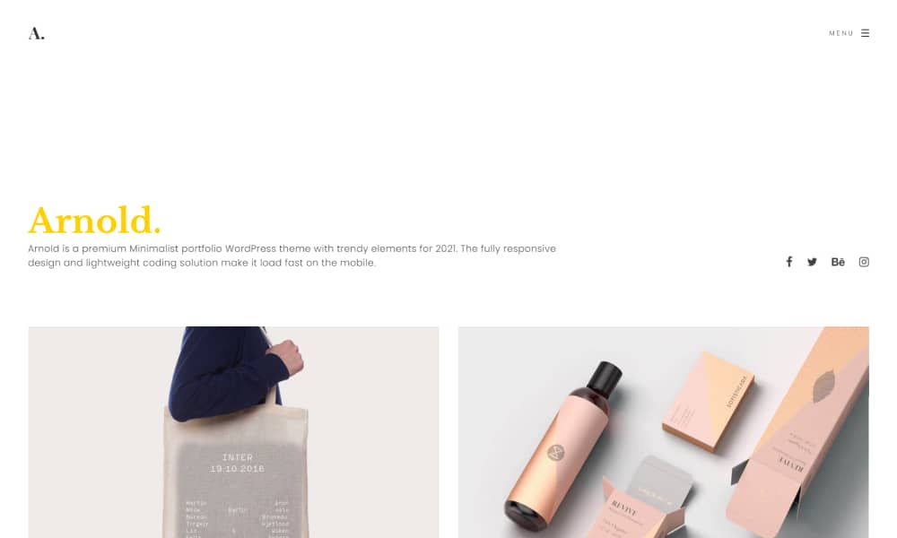 Arnold - Minimal WordPress Theme Portfolio