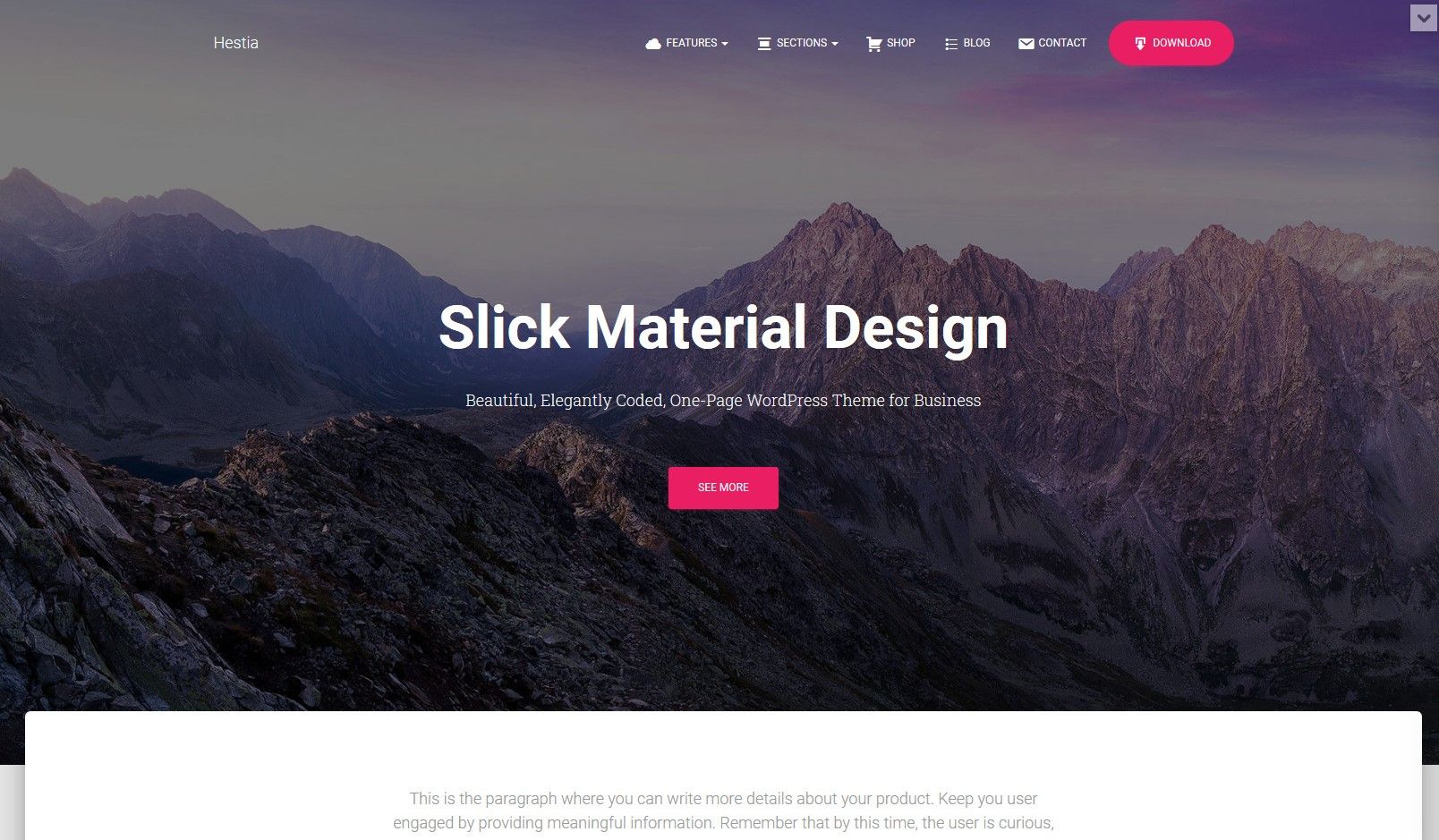 hestia theme free theme