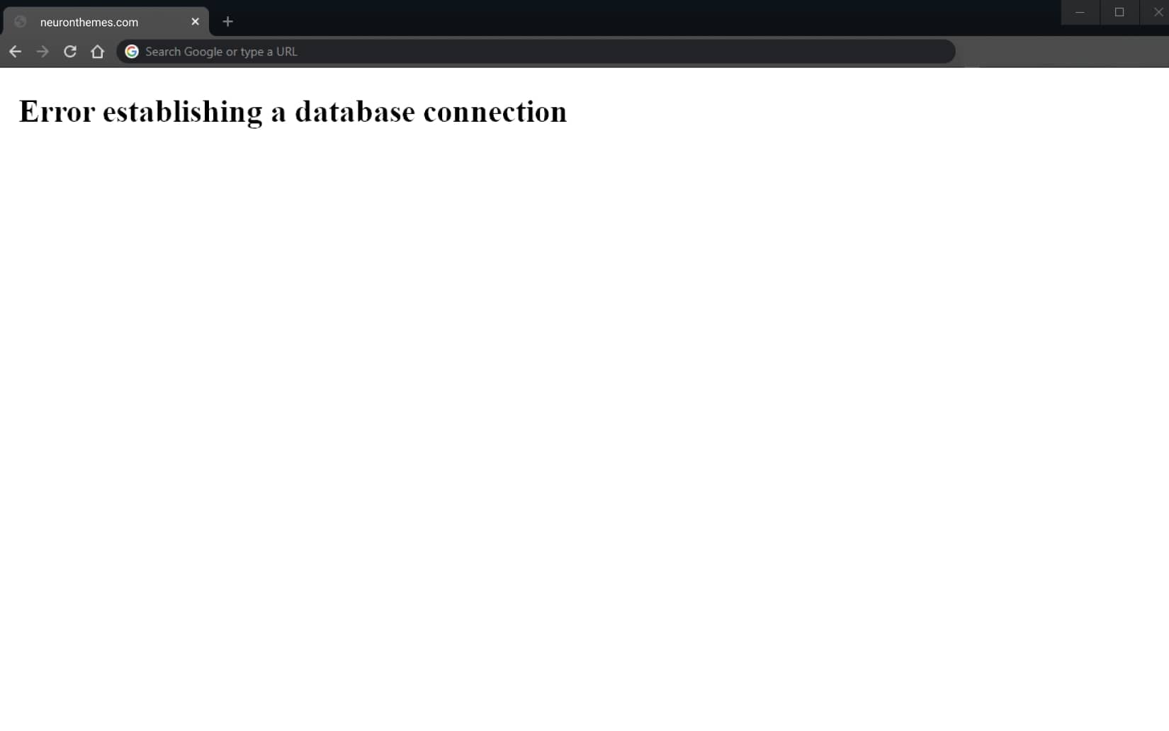 Error Establishing a Database Connection Neuron Themes