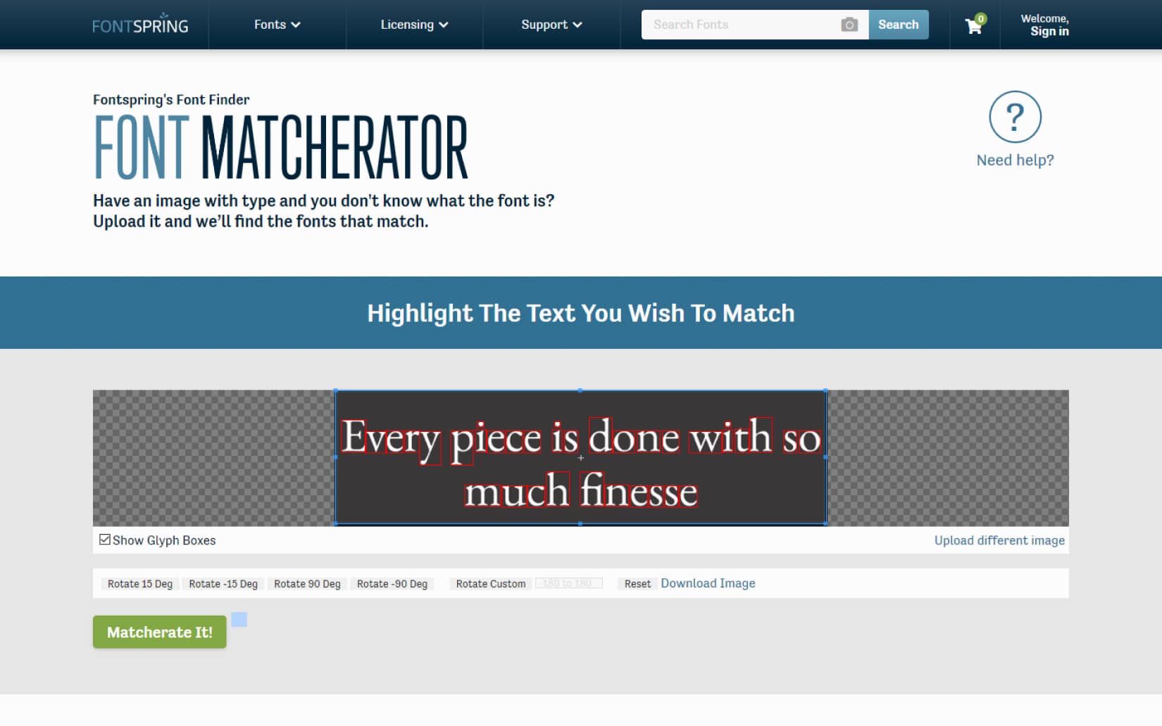 How to find any font online? How to identify a font with Font Matcherator