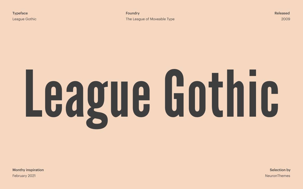 League Gothic Font on Adobe Fonts to download for free