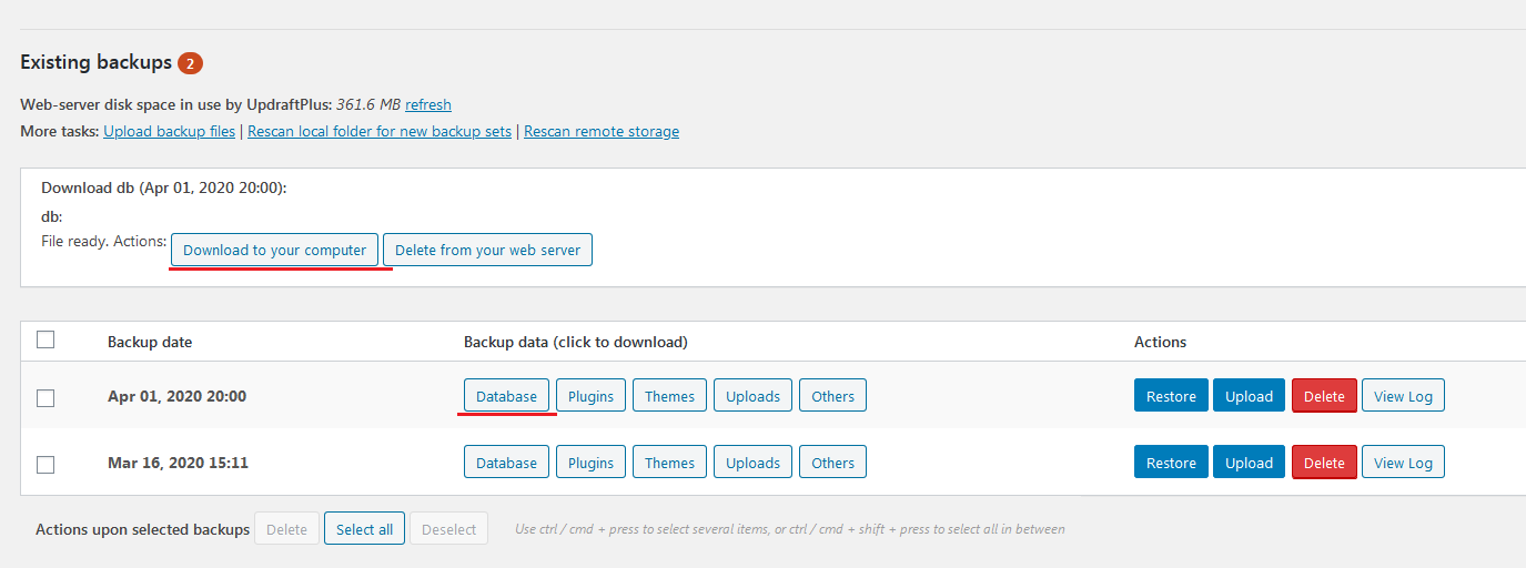 ‹ How to download your files in your computer — WordPress(10)