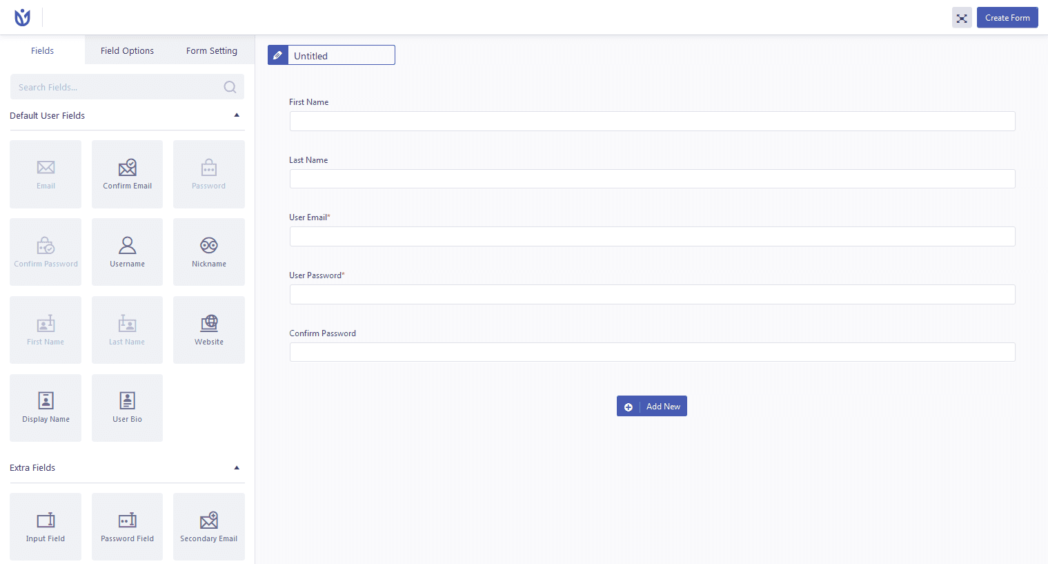 Create an online class with User Registration