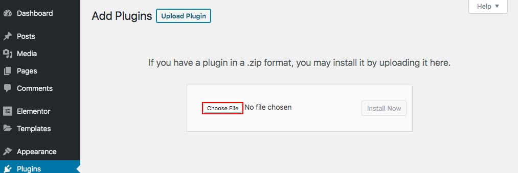 choose plugin file