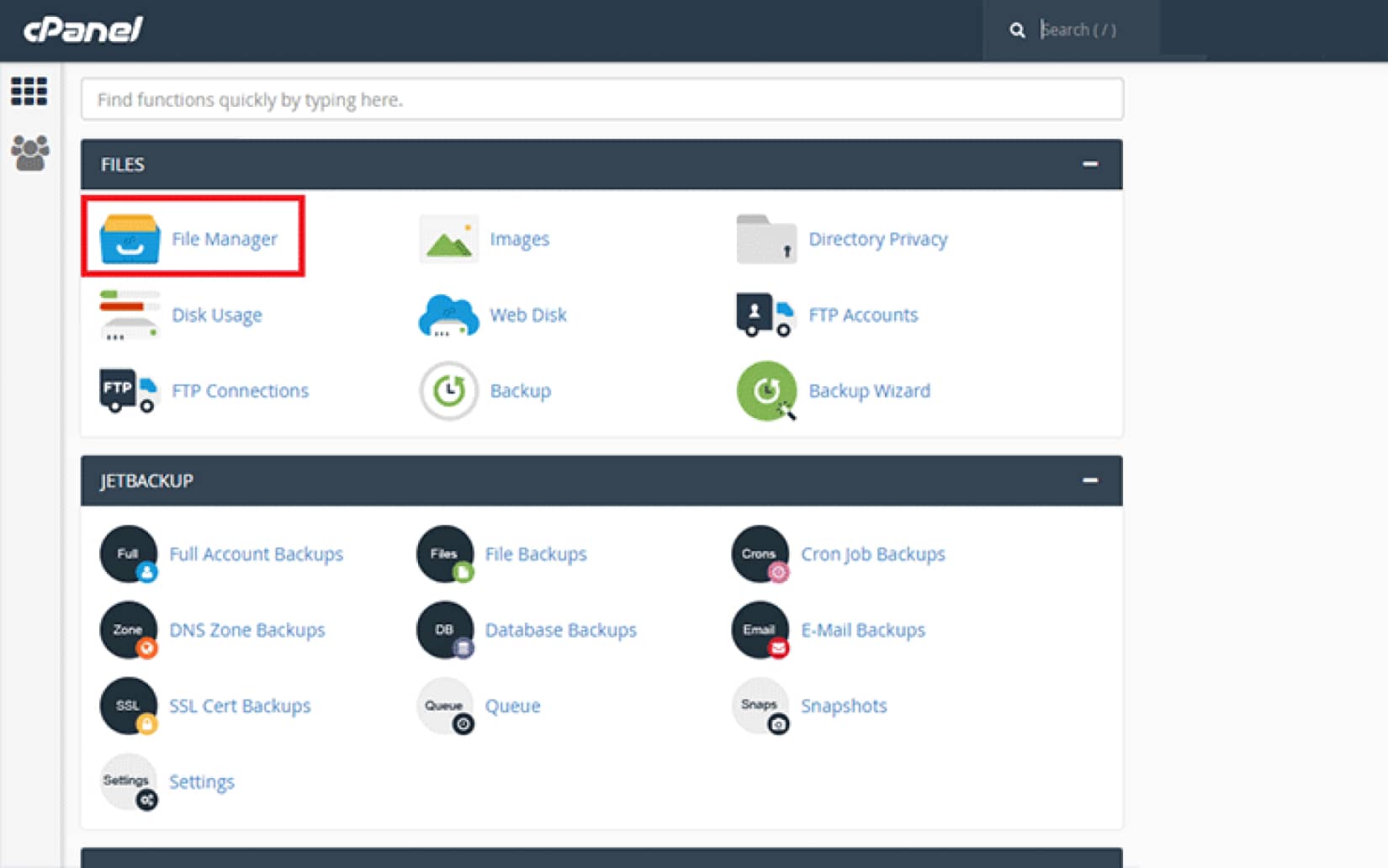 how to access the htaccess file via cPanel File Manager