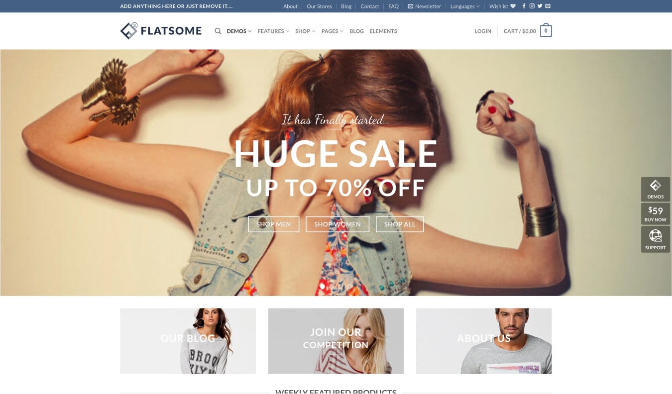 Flatsome WooCommerce Theme for online store