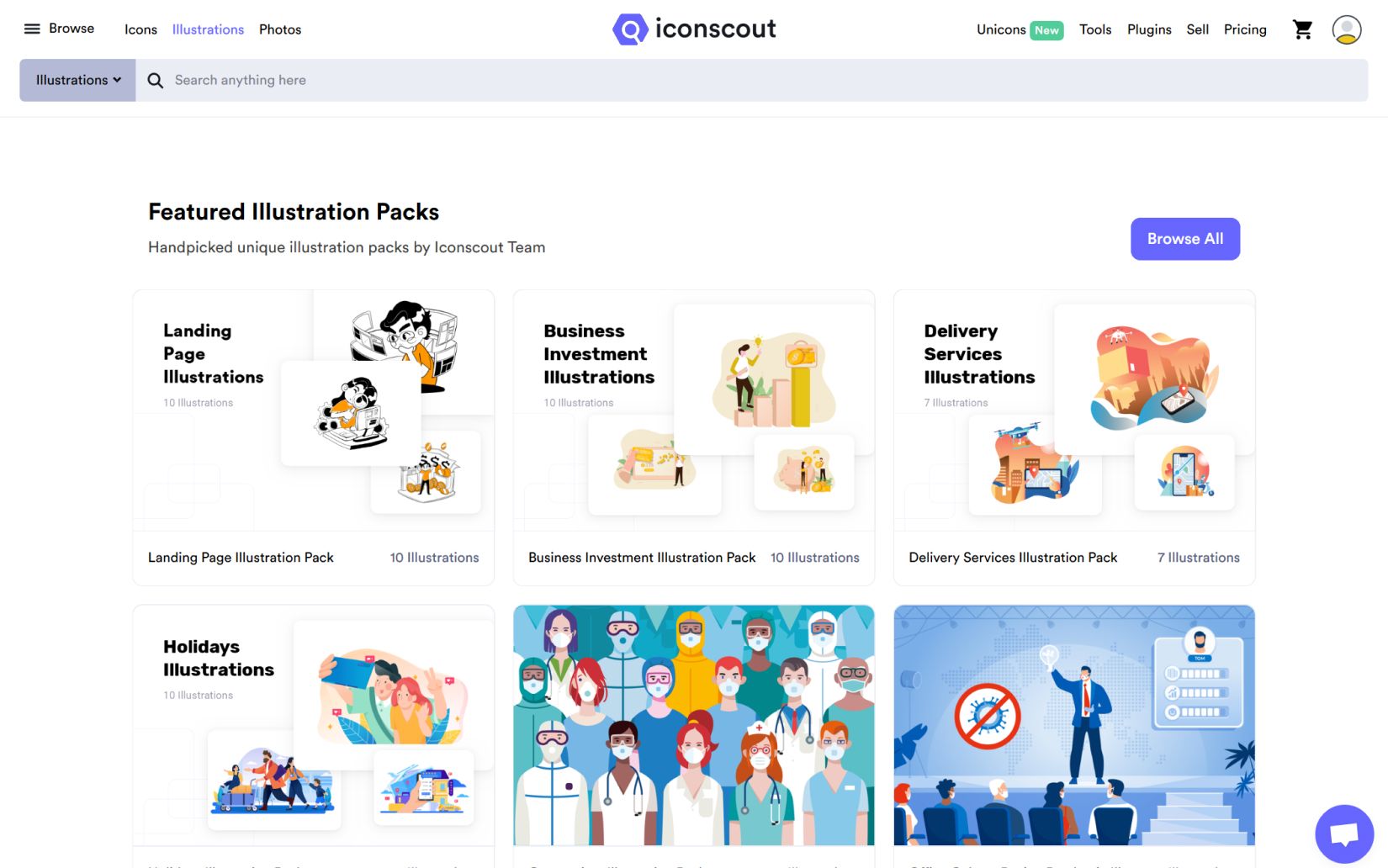 iconscout as a source for downloading illustrations
