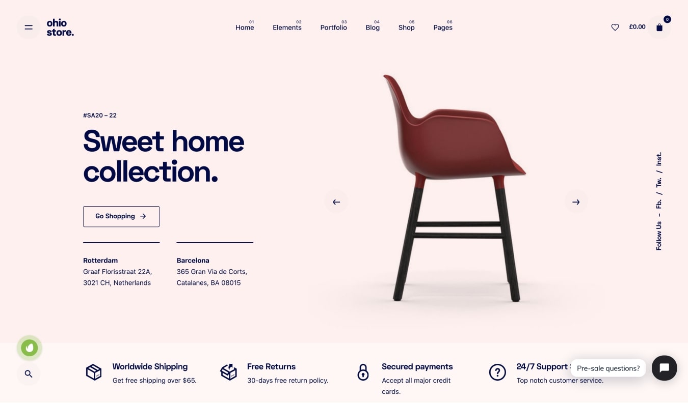 Amartha WooCommerce WordPress theme for online stores