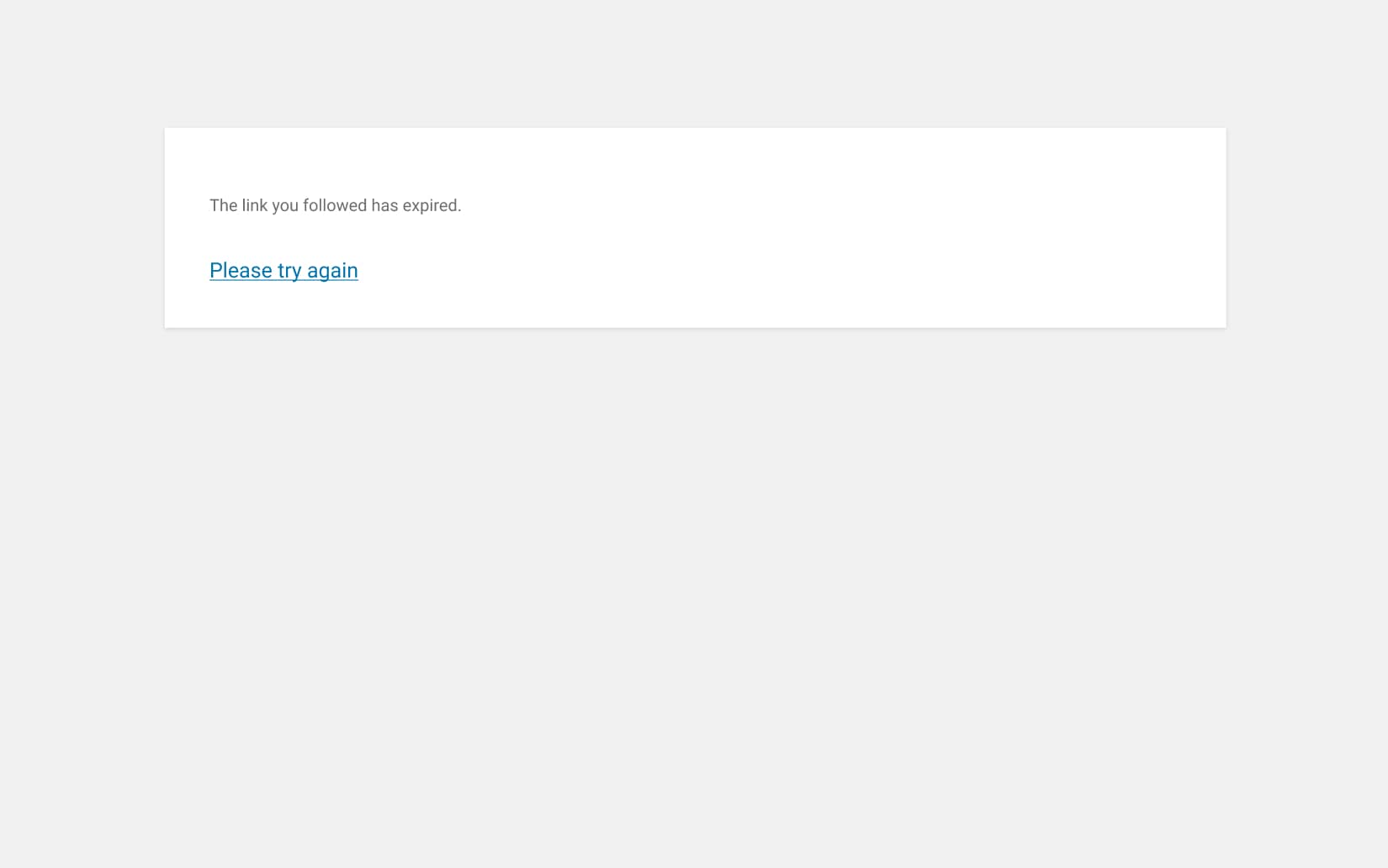 How to fix the link your followed has expired error in WordPress