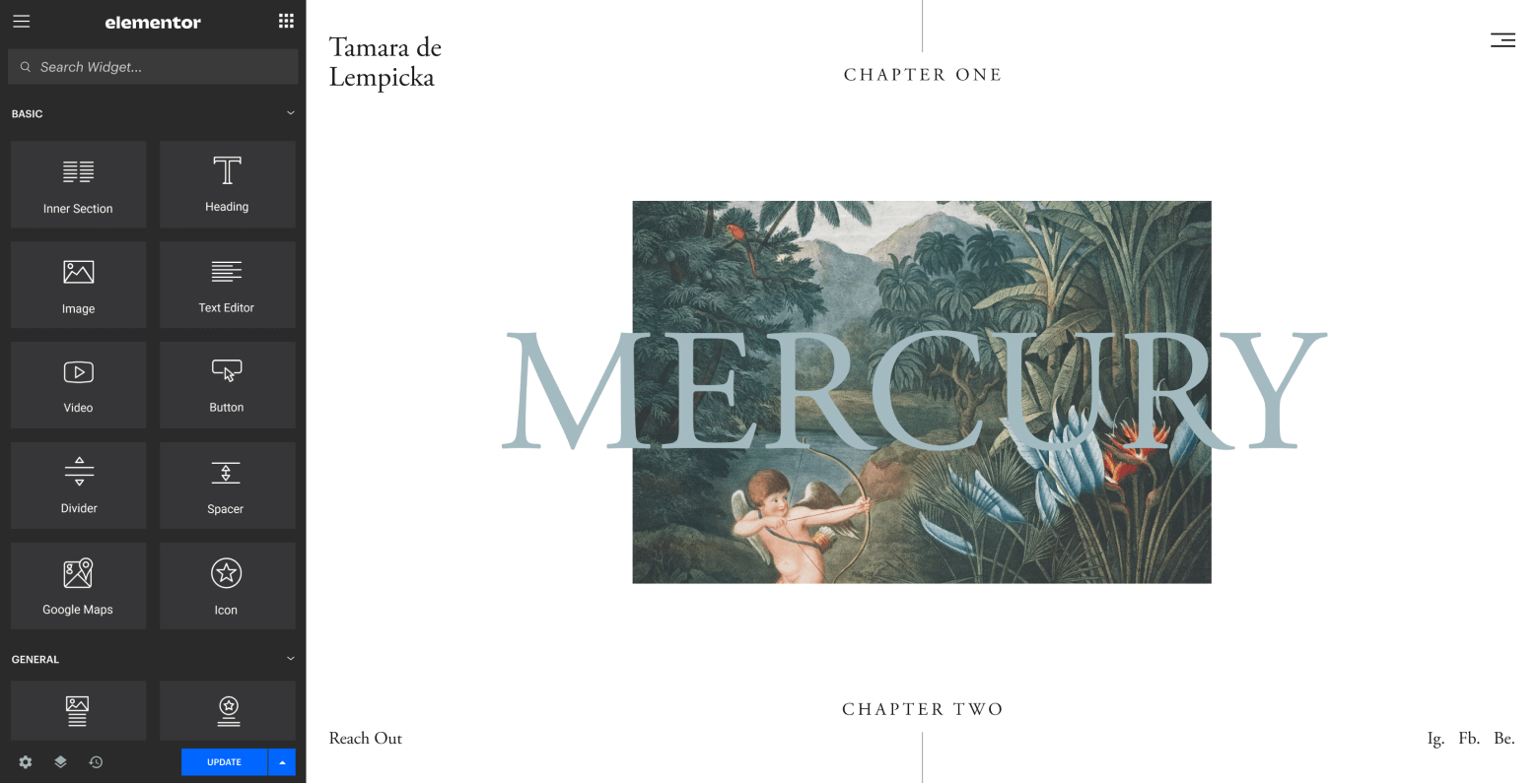 Neuron Builder - Visual drag and drop page builder interface